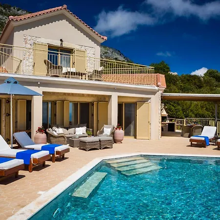 Lemoni Skala - Heated Infinity Pool With Sea Views & Outside Cinema 빌라 *