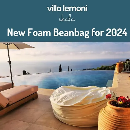 Lemoni Skala - Infinity Pool With Sea Views, Bean Bag And Bbq Villa *