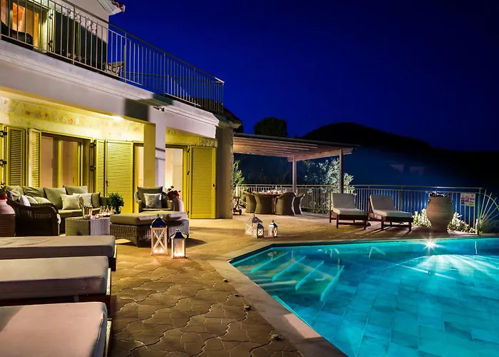 Lemoni Skala - Heated Infinity Pool With Sea Views & Outside Cinema Willa *